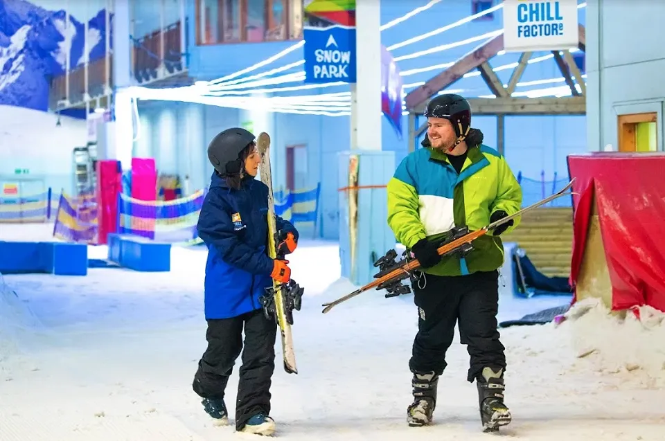ski instructor giving advice